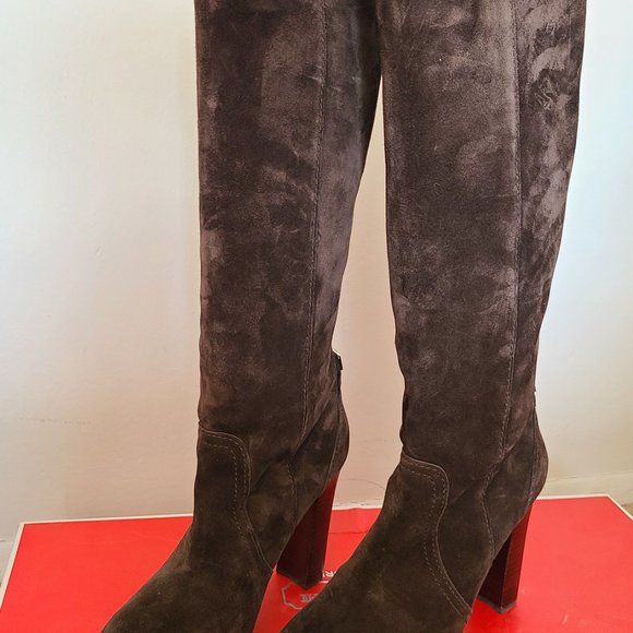 Coach Ambar Oiled Suede Boots (Chestnut) - Picture 3 of 5